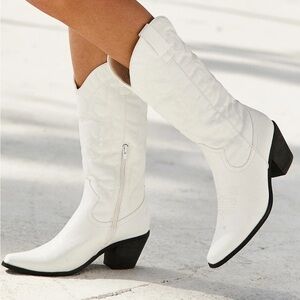 Princess polly white clayton cowboy boots